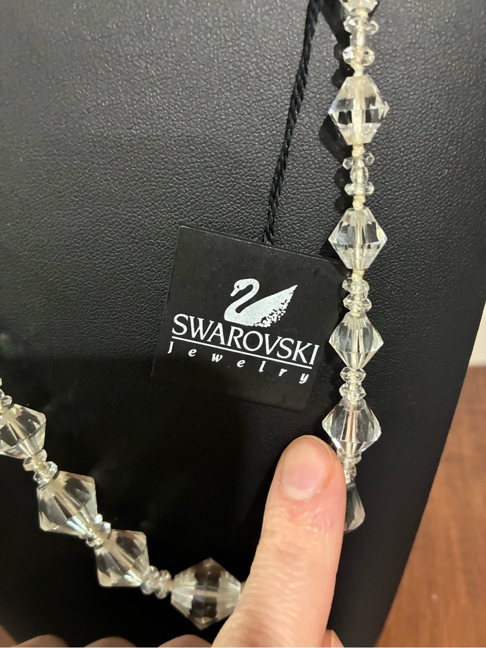 Vintage Deadstock Swarovski Crystal & 12k Gold Necklace - Picture 5 of 6